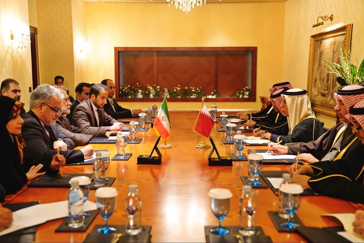 رئيس مجلس الشورى يجتمع مع نظيره الايراني