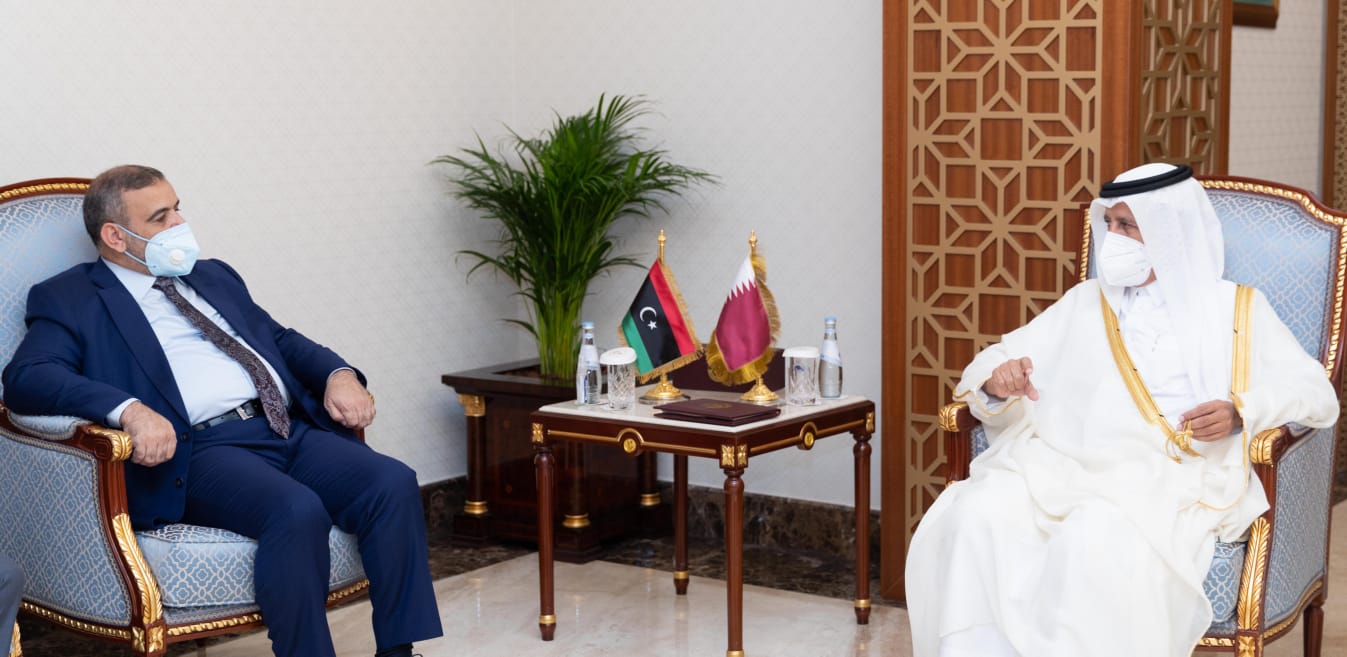 رئيس مجلس الشورى يجتمع مع رئيس المجلس الأعلى لدولة ليبيا