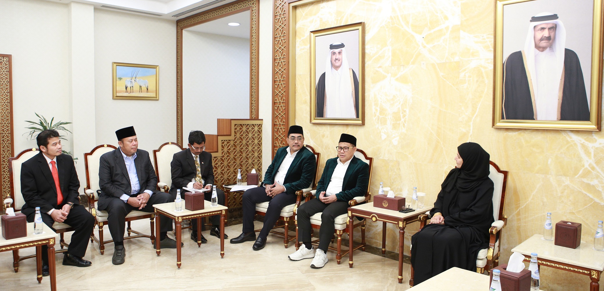رئيس مجلس الشورى يجتمع مع عدد من رؤساء البرلمانات الذين يزورون البلاد لحضور فعاليات بطولة كأس العالم