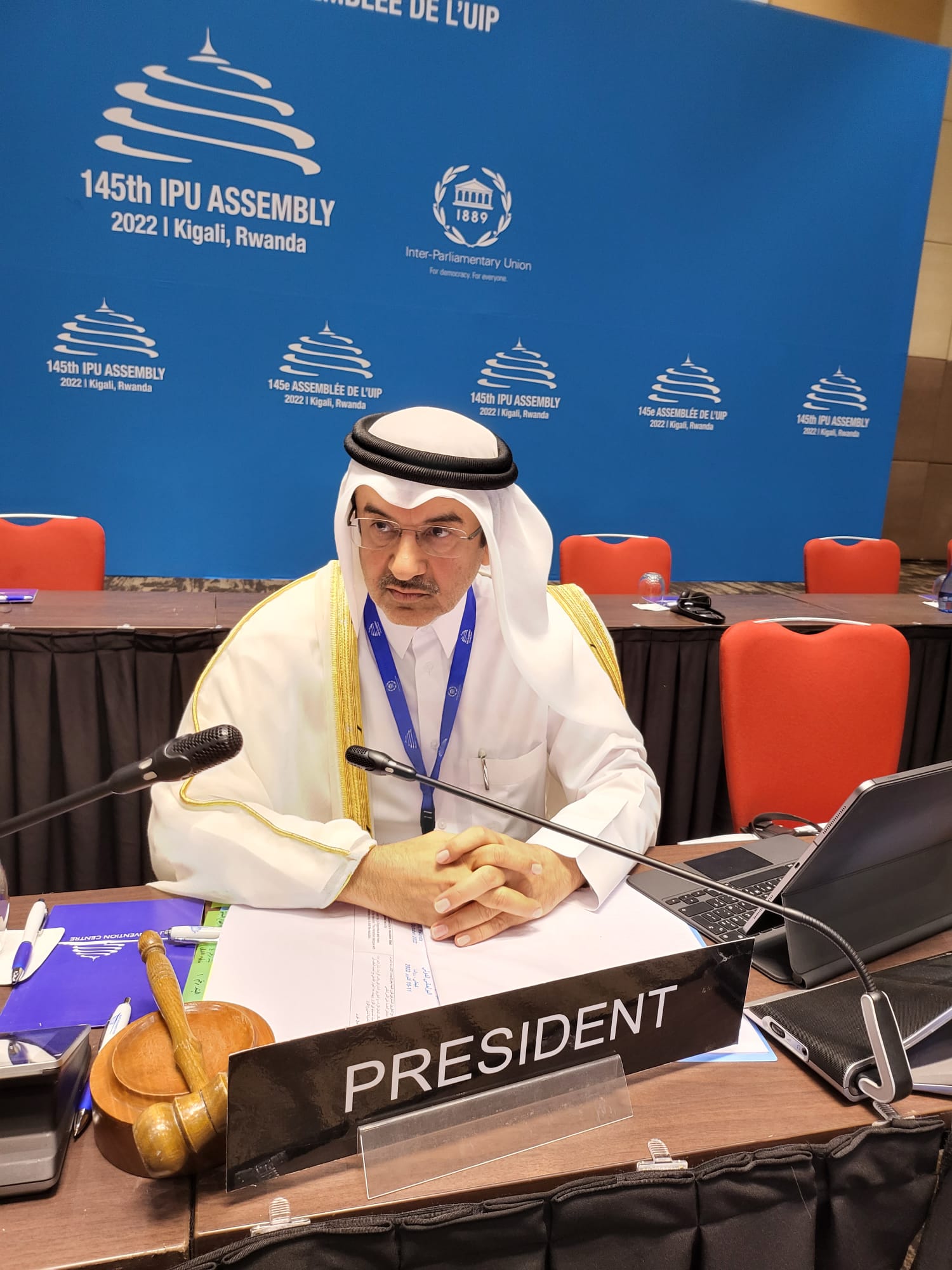 اجتماع اللجنة الدائمة للسلم والأمن الدوليين بالاتحاد البرلماني الدولي برئاسة مجلس الشورى